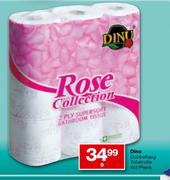 Dinu Dubbellaag-Toiletrolle Wit/Pienk-9's