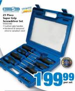 Worksman 21 Piece Super Grip Screwdriver Set WMSS180-Per Set