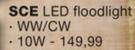 SCE LED Floodlight WW/CW 10W