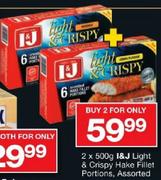 I&J Light & Crispy Hake Filet Fort Ons Assorted-2x500g