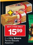 Bakers Tennis Biscuits Assorted-2x200g