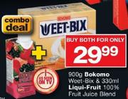 Bokomo Weet Bix 900g & Liqui-Fruit 100% Fruit Juice Blend 330ml