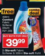 Sta-Soft Fabric Softener 2L & Sta-Soft Refill 500ml