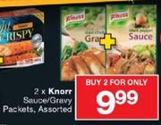 Knorr Sauce/Gravy Packets Assorted-2's