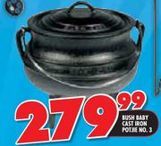 Bush Baby Cast Iron Potjie No.3