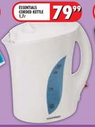 Essentials 1.7Ltr Corded Kettle