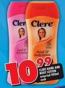 Clere Hand and Body Lotion-400ml Each