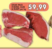 Steak Pack (T-Bone,club & Rump) Per Kg