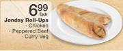 Jonday Roll-Ups Chicken/Peppered Beef/Curry Veg Each