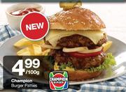 Champion Burger Patties-100g