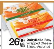 DairyBelle Easy Wrapped Cheese Slices, Assorted-400g Each