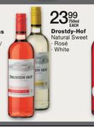 Drostdy-Hof Natural Sweet-Rose,White-750Ml Each
