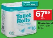 Housebrand 2-Ply Toilet Rolls-18's
