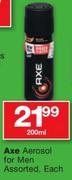Axe Aerosol For Men-200ml