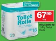  Housebrand 2-Ply Toilet Rolls- 18's