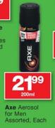 Axe Aerosol For Men Assorted - 200ml 
