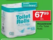 Housebrand 2-Ply Toilet Rolls-18's