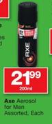 Axe Aerosol For Men Assorted-200ml