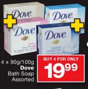 Dove Bath Soap Assorted-4x90/100g