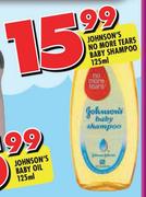 Johnson's No More Tears Baby Shampoo - 125ml