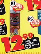Cobra Touch Furniture Polish Assorted- 275ml