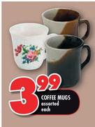 Coffee Mugs Assorted Each
