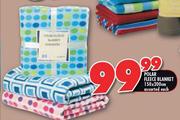 Polar Fleece Blanket-150x200Cm Assorted Each