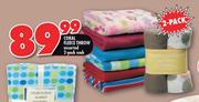 Coral Fleece Throw Assorted-2's Each