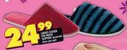 Ladies Closed Toe Hotel Slipper Assorted Sizes-Per Pair