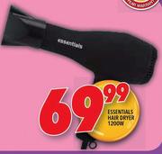 Essentials Hair Dryer 1200W