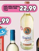 Saint Anna Natural Sweet White Wine-750ml