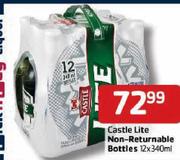 Castle Lite Non-Returnable Bottles-12 x 340ml