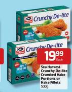 Sea Harvest Crunchy De-lite Crumbed Hake Portions or Hake Fillets-500gm Each