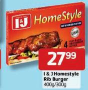 I&J Homestyle Rib Burger-400gm/300gm