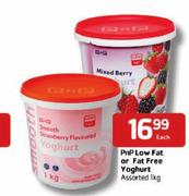 PnP Low Fat or Fat Free Yoghurt-1Kg Each