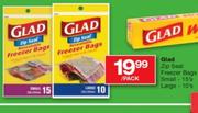 Glad Zip Seal Freezer Bags