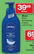 Nivea Rich Nourishing Cream With Pump-625ml