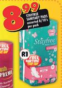 Stayfree Sanitary Pads Assorted-8's / 10's Per Pack
