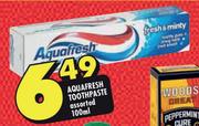 Aquafresh Toothpaste Assorted-100ml