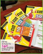 Flip File 20 Pocket File-Each