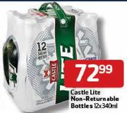 Castle Lite Non-Returnable Bottles-12x340ml