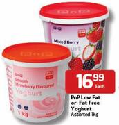 PnP Low Fat or Fat Free Yoghurt-1kg Each