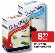 Orley Whip-250ml Each