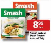 Smash Instant Mash Potato Assorted-104g Each