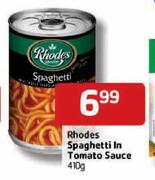 Rhodes Spaghetti In Tomato Sauce- 410g Each