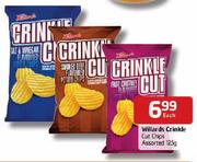 Willards Crinkle Cut Chips Assorted - 125g Each