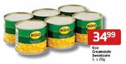 Koo Creamstyle Sweetcorn - 6 x 215g