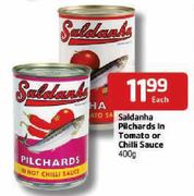 Saldanha Pilchards in Tomato or Chilli Sauce-400gm Each