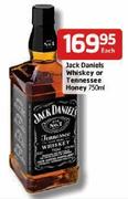 Jack Daniels Whiskey Or Tennessee Honey -750ml Each