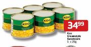 Koo Creamstyle Sweetcorn -6X215g